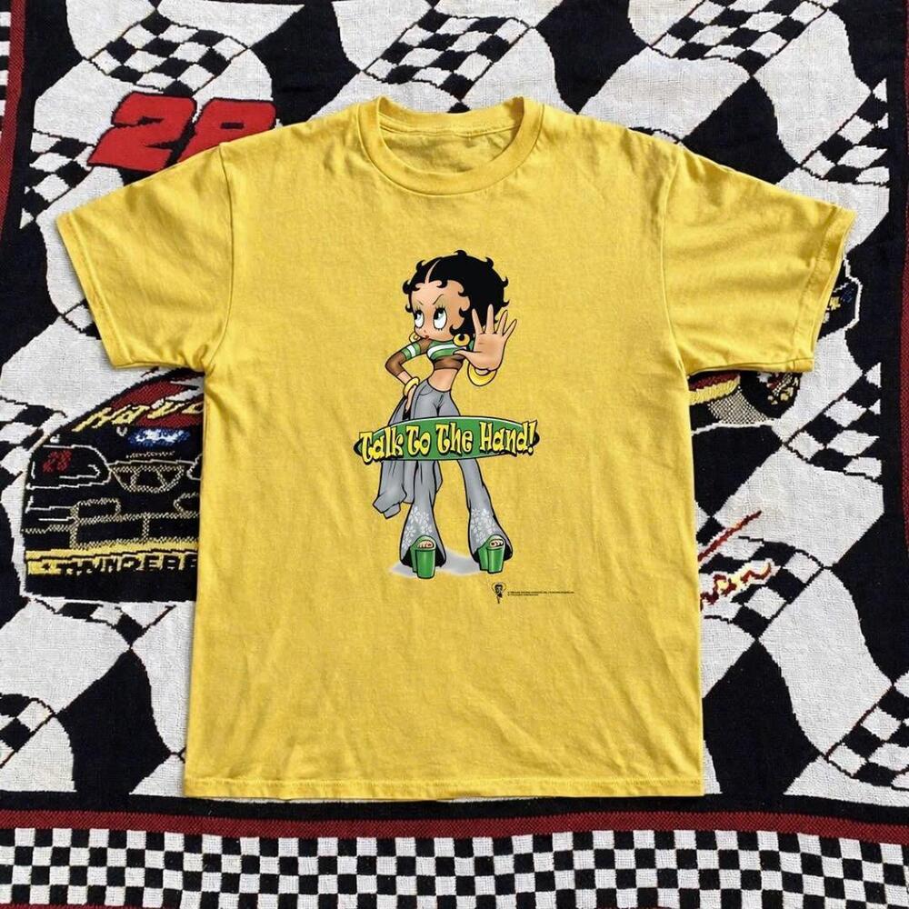 Yellow Betty Boop Talk To The Band Tee Cartoon